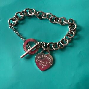 Tiffany & Co. Silver Heart Charm Bracelet